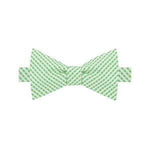 TOMMY HILFIGER Mens Green Gingham Bow Tie
